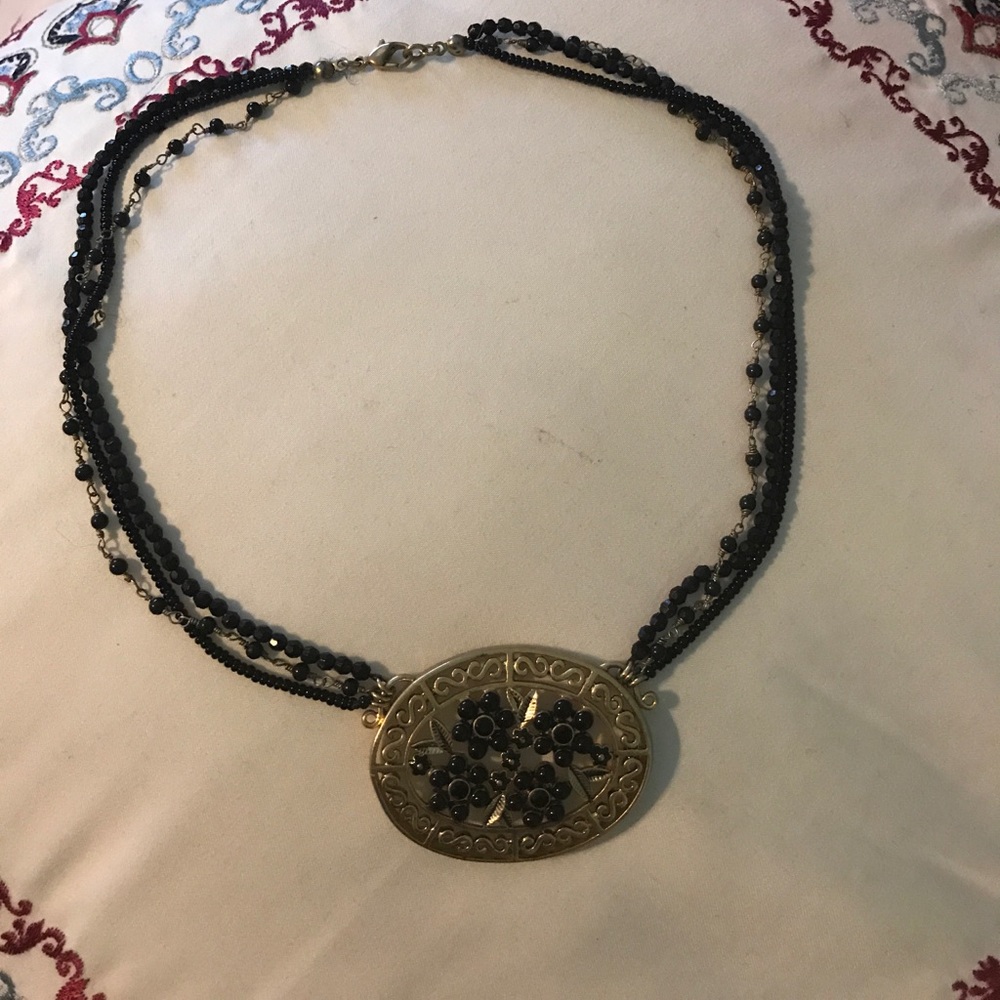 Beautiful black beaded choker