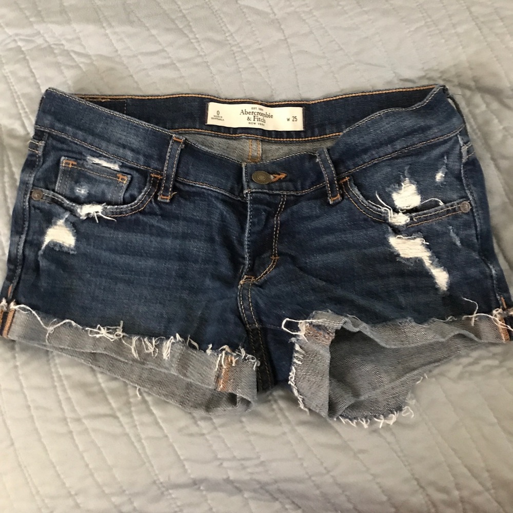 abercrombie and fitch jean shorts