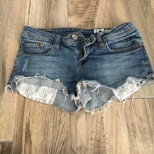 Fox denim shorts