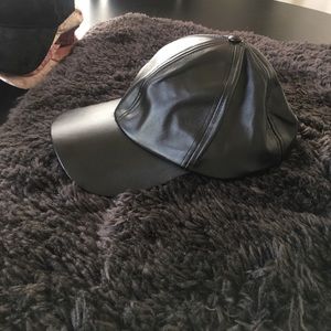 Leather Black Dad Hat