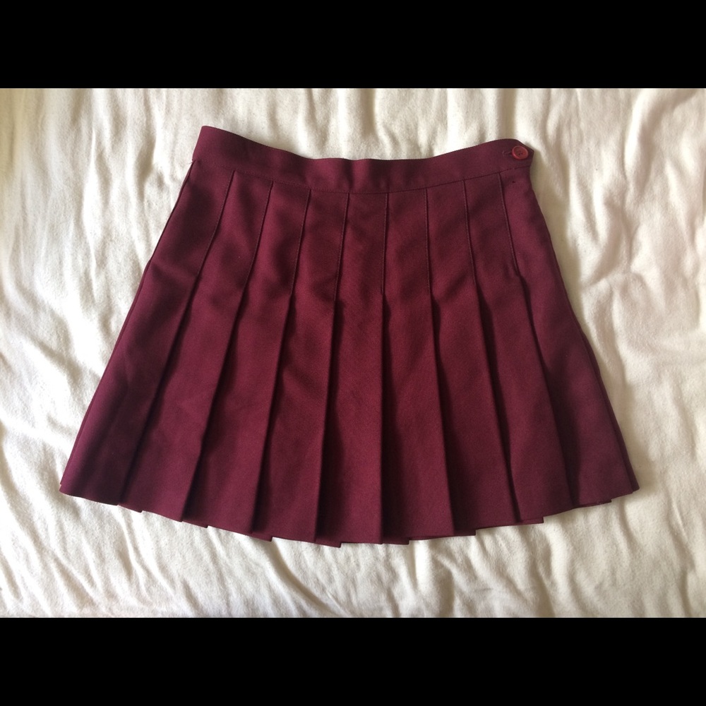 Maroon American Apparel Tennis Skirt