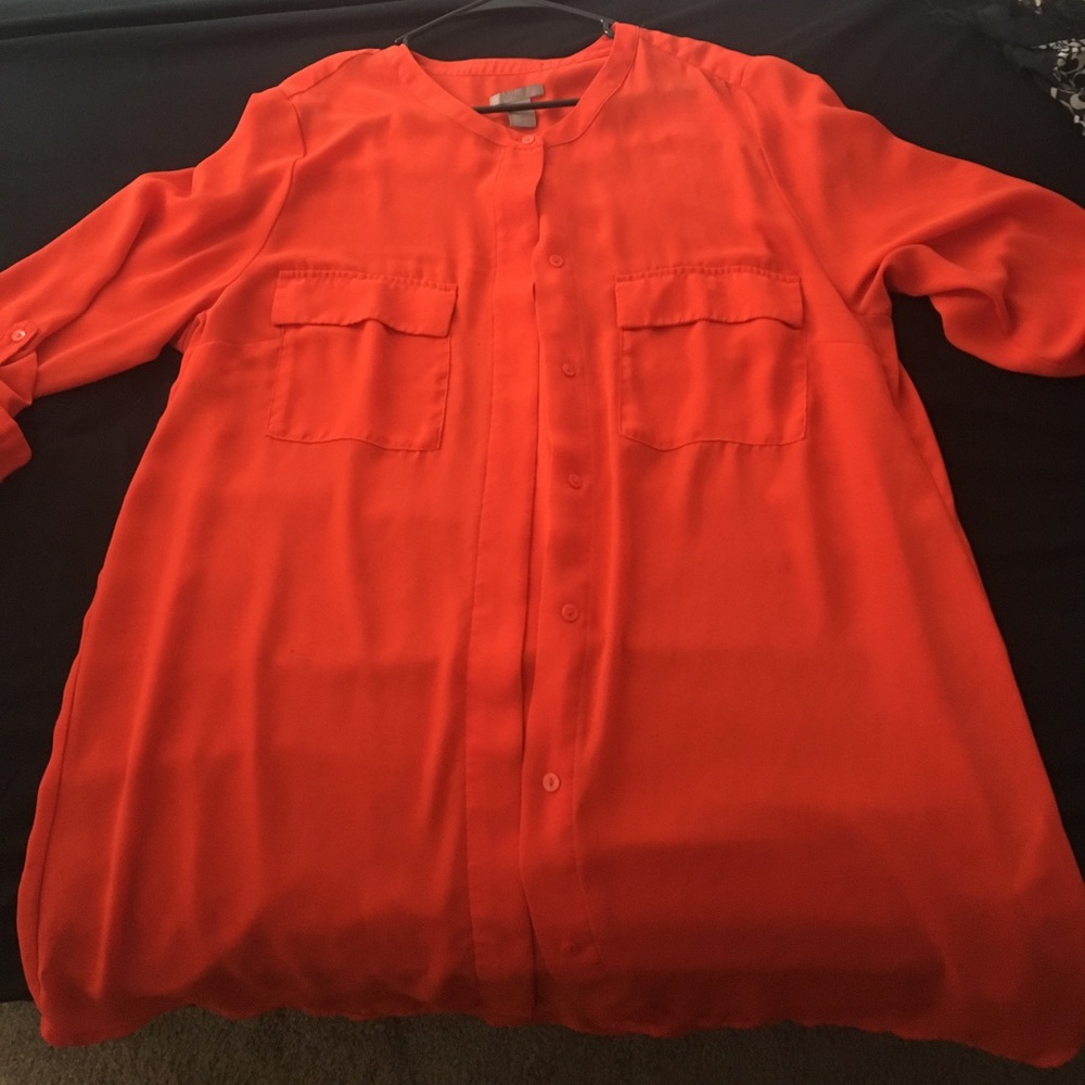 Plus size chiffon shirt
