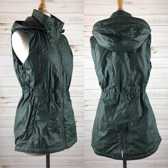 Althea Alpine Women's Green Hooded Zip Vest - Picture 2 of 7