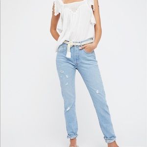 Levi Jeans- 501 Skinny Selvedge - Pop Rock