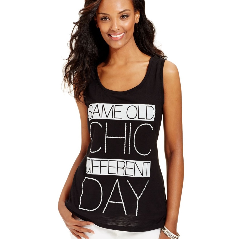 Style&Co. Graphic Print High-Low Tank Top