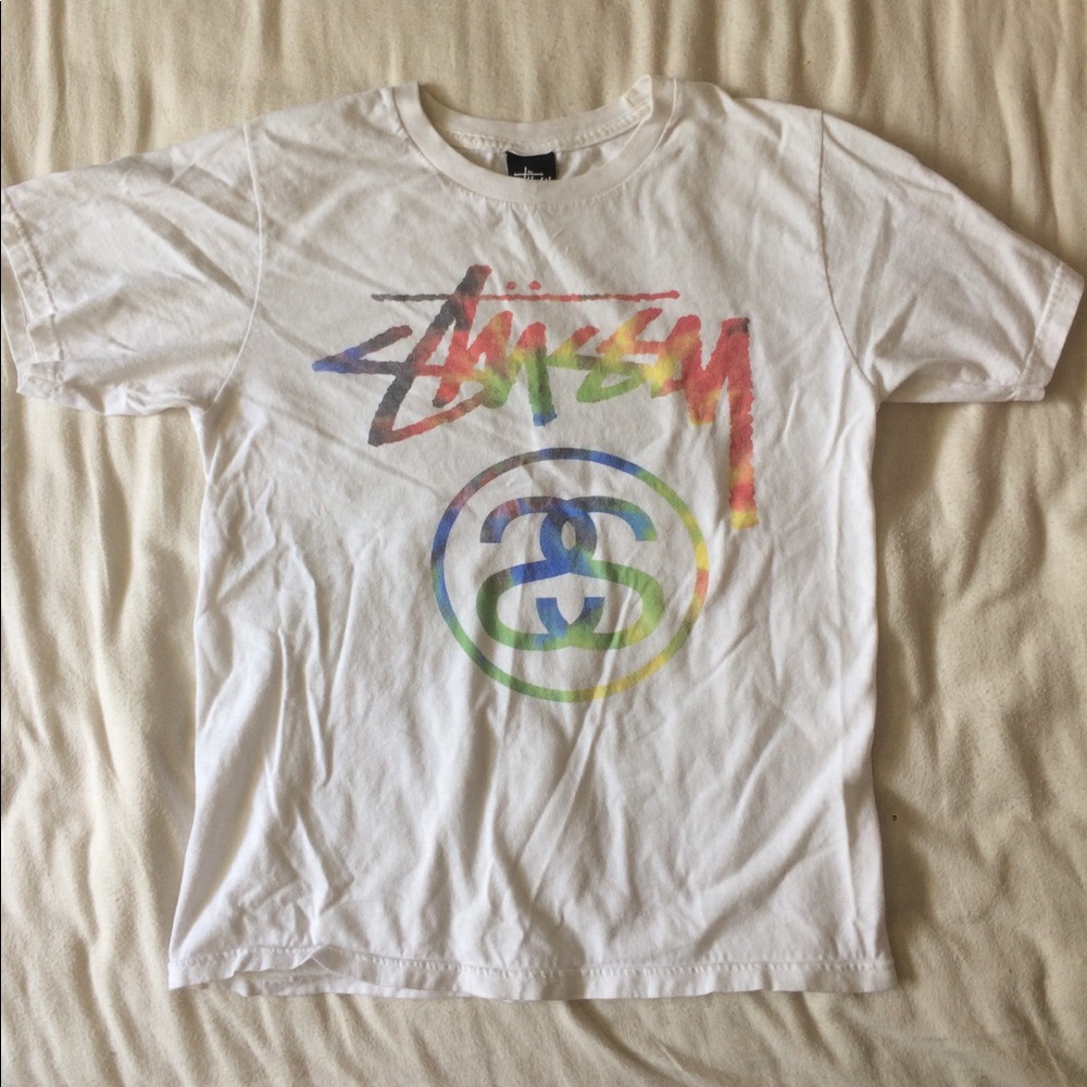 Stussy tie dye logo tshirt