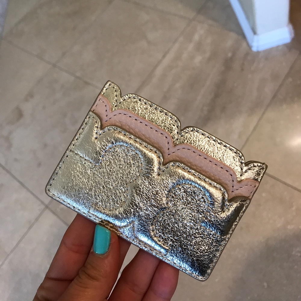 Brand new Tory Butch Gold Metallic Cardholder