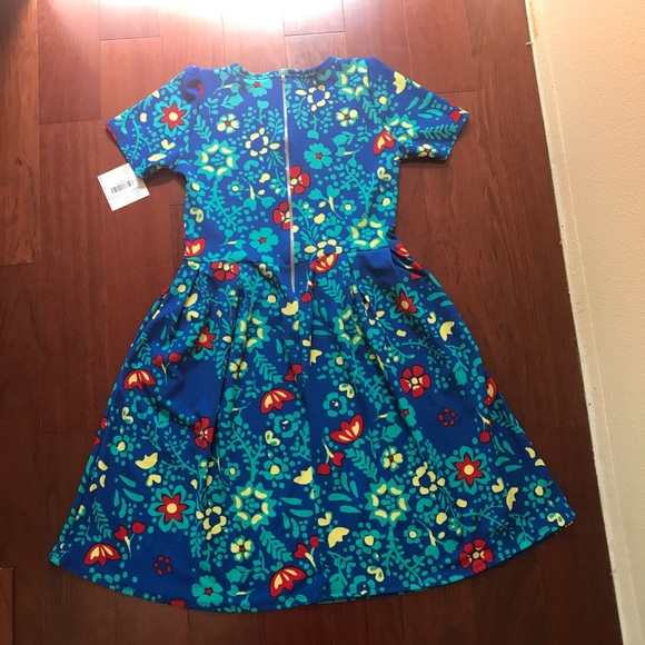 ❌sold❌LuLaRoe Floral Amelia Dress - Picture 3 of 4
