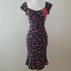 A-line dress with cherries