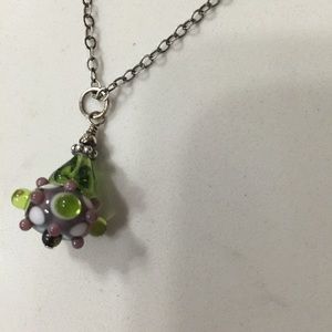 Glass bead necklace and bracelet