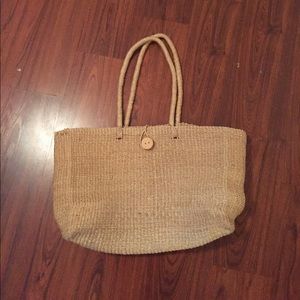 straw bag with tick straps