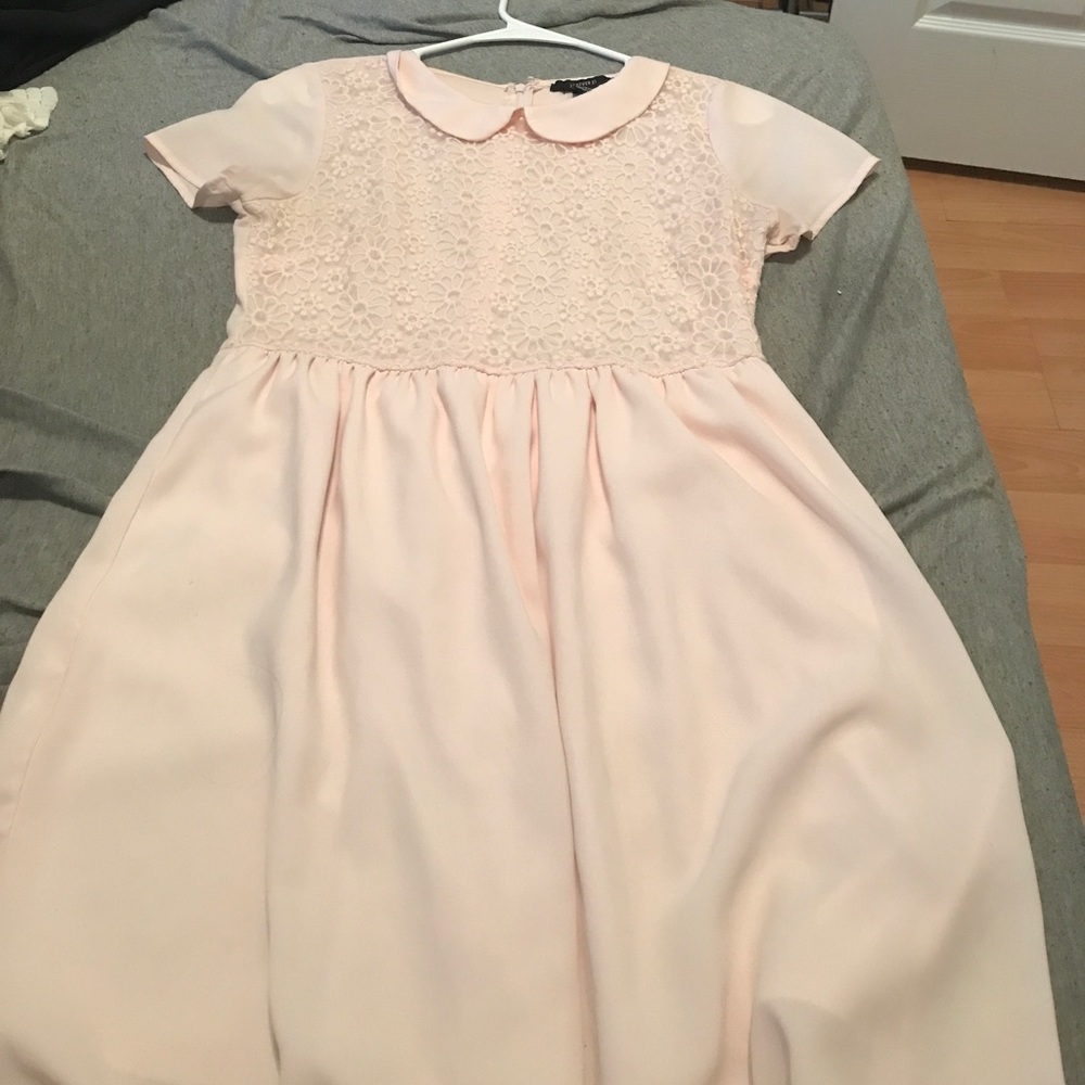 Light Pink Peter Pan Collared Dress