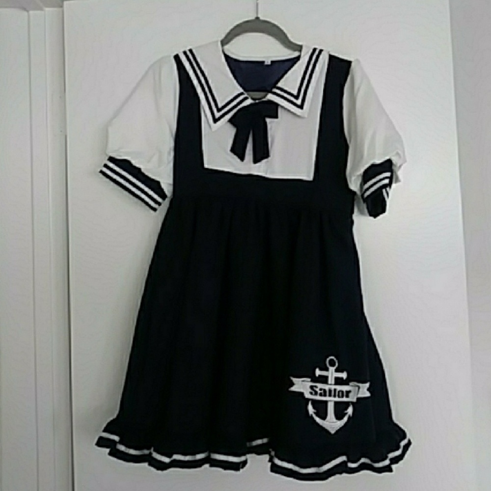 Cosplay Sailor Uniform Seifuku Dress and Hat Cute