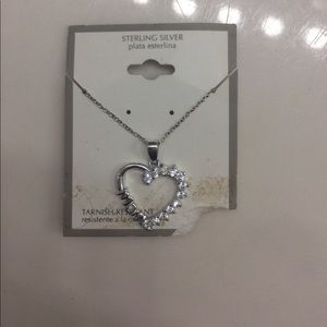 S.S.  Necklace heart shaped pendant "MOM"