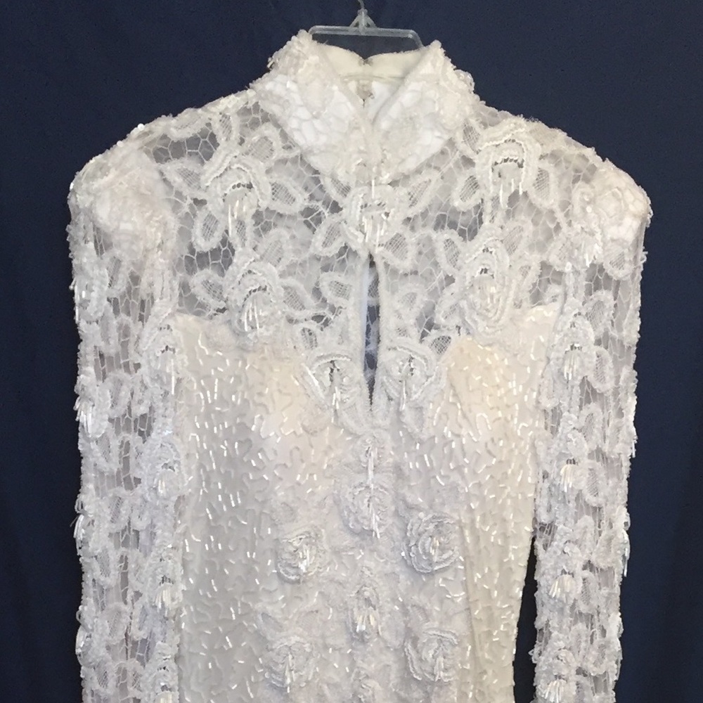 Women's Oleg Cassini Black Tie wedding dress. Sz12