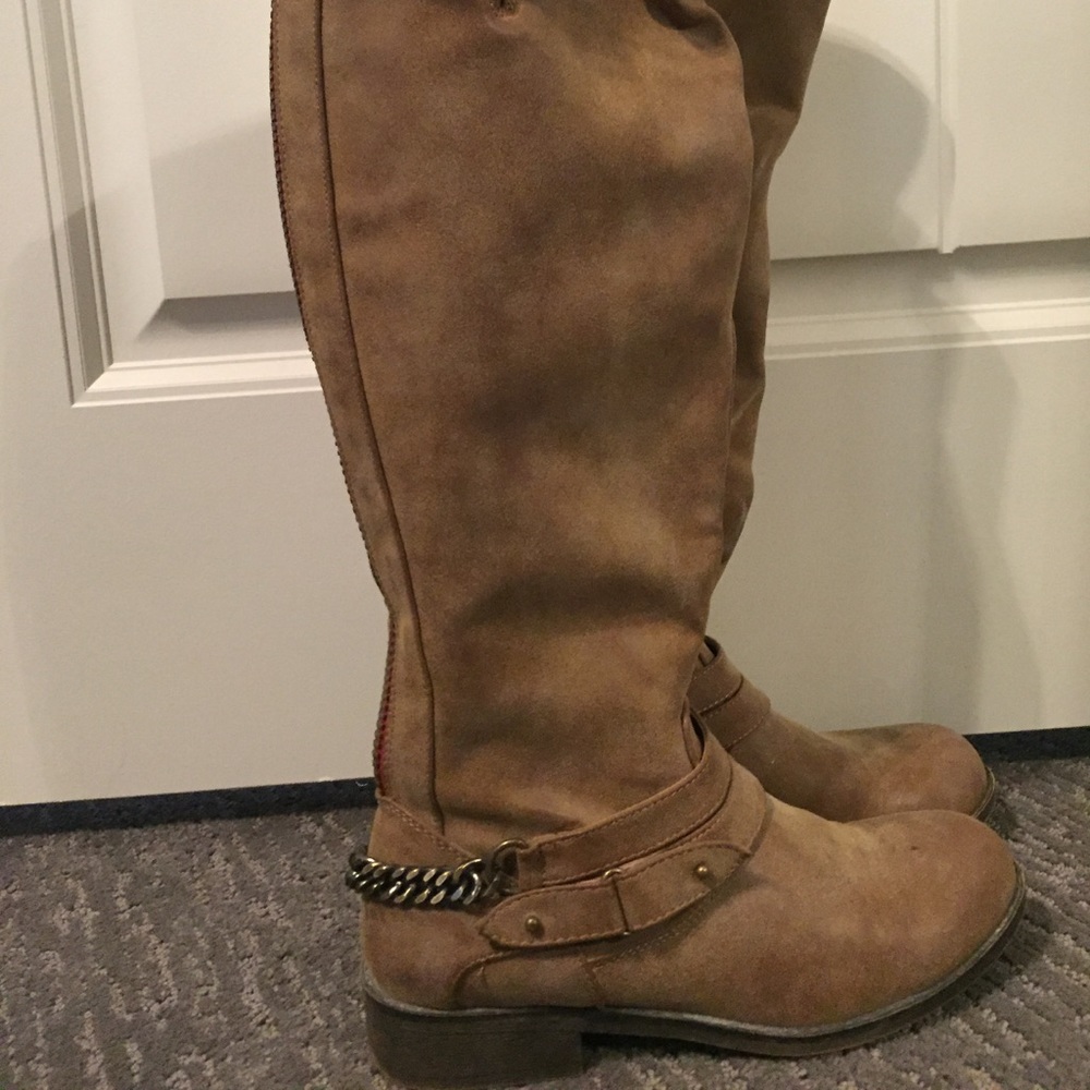 Madden Girl tan riding boots