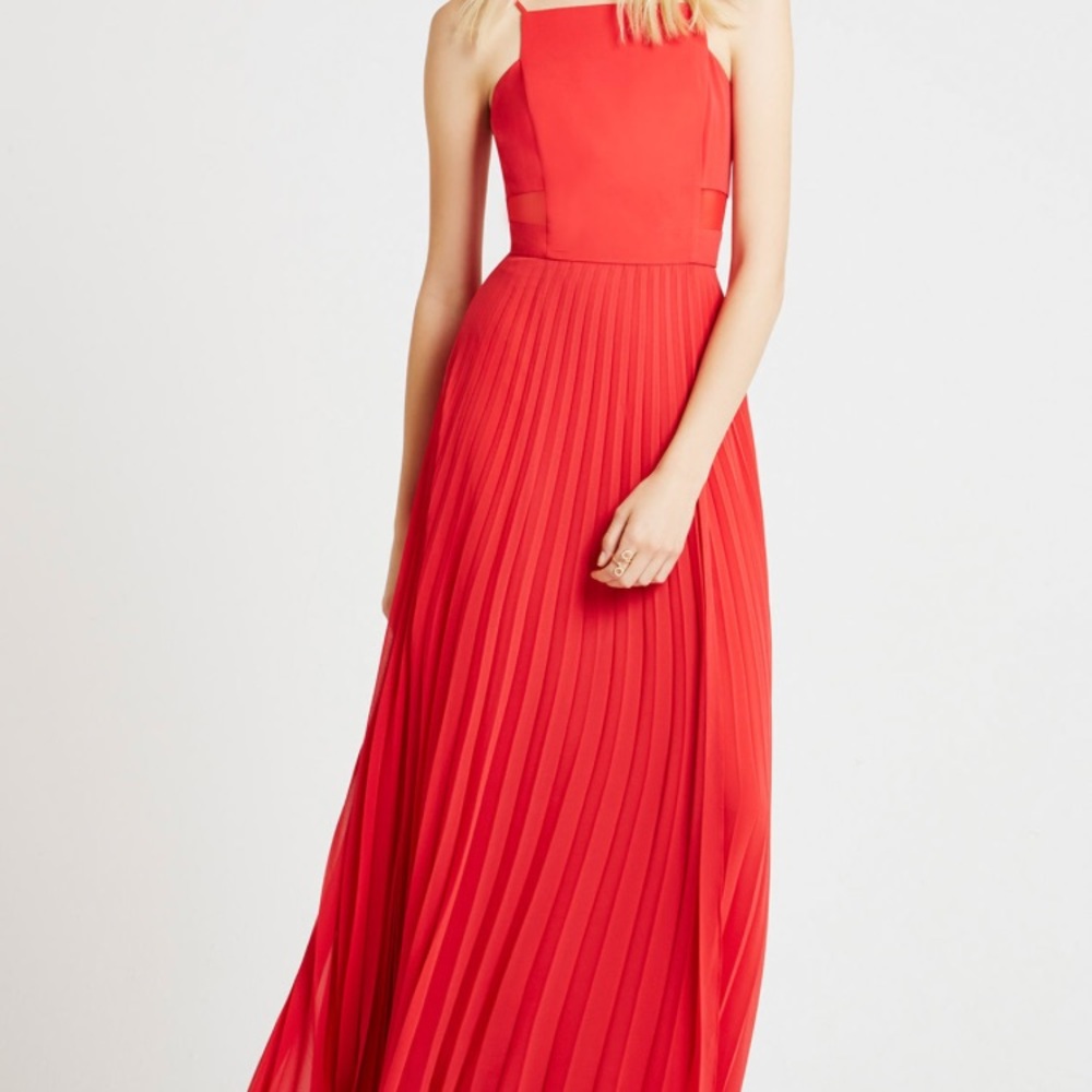 BCBG red maxi dress. Chiffon material