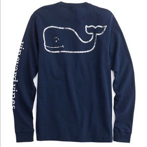 Vintage whale heather pocket T-shirt
