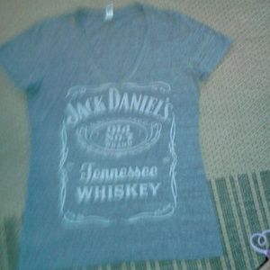 Jack Daniels heather gray Tee shirt