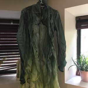 Cynthia Ashby Ombré Sheer Jacket