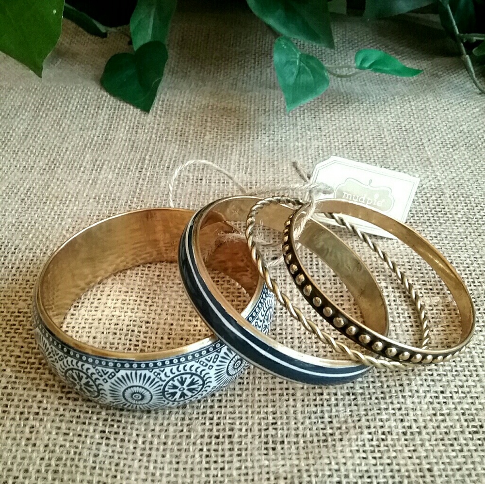 Mudpie Colorful  Bora Bora Bangle Bracelet Set