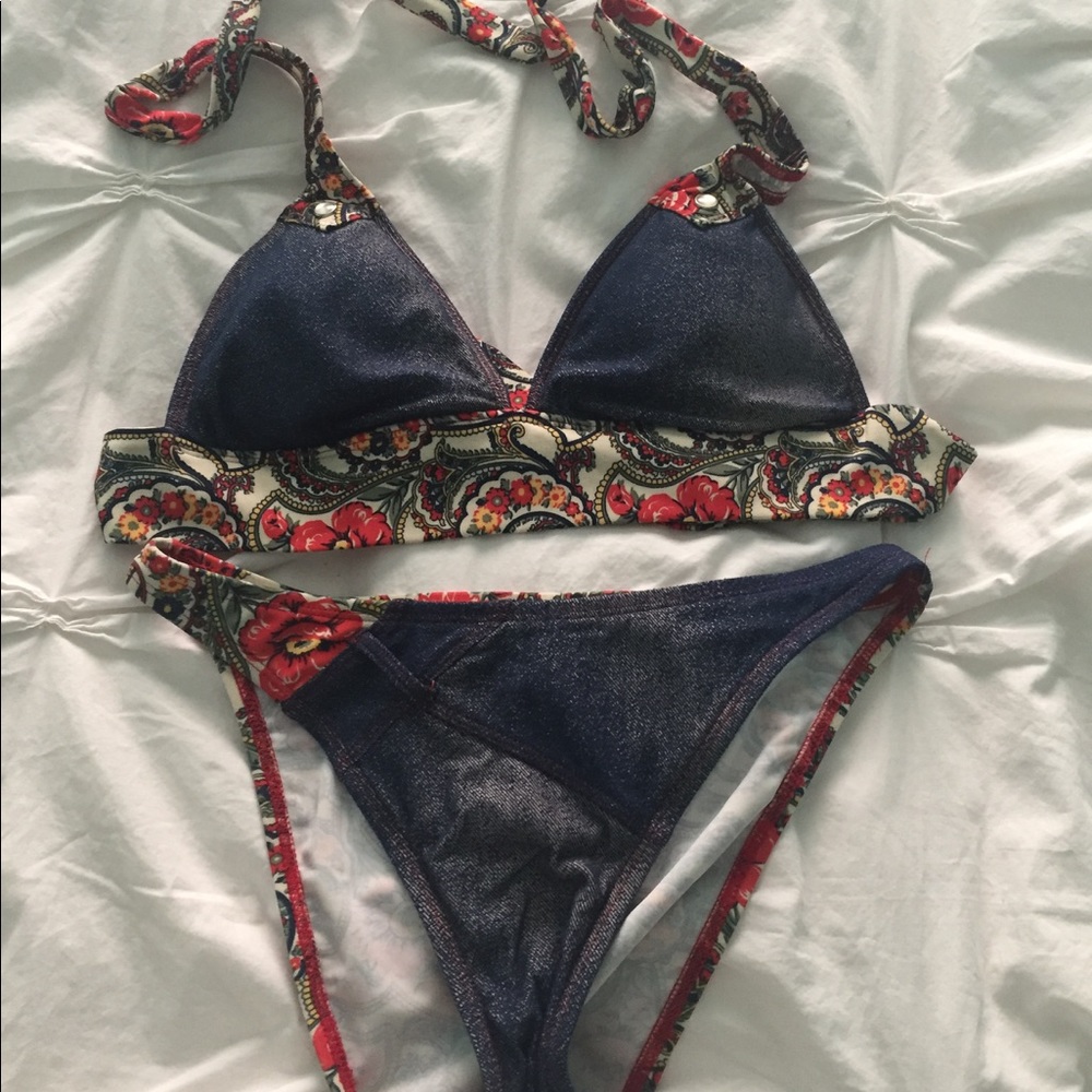 Lucky Brand Denim Color Bikini