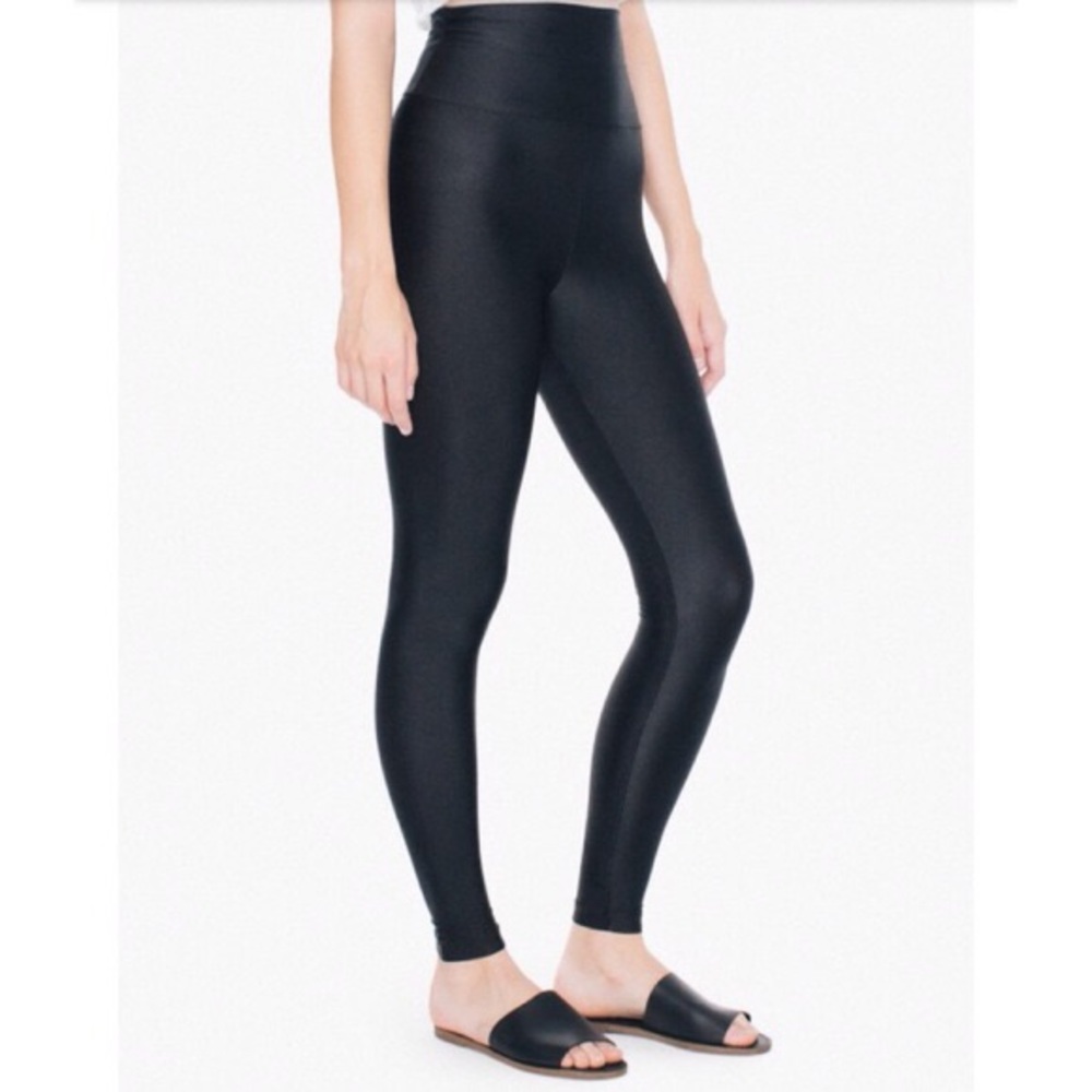 American Apparel Black Tricot High-waist leggings
