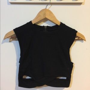 Cropped tank with cute cutouts