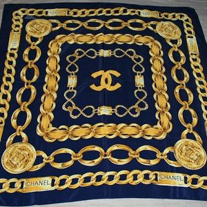 Chanel silk vintage scarf