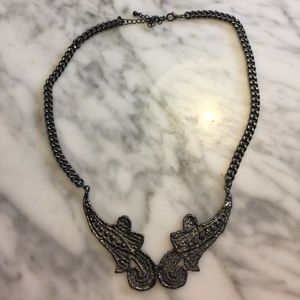 Free People Dark Silver Necklace