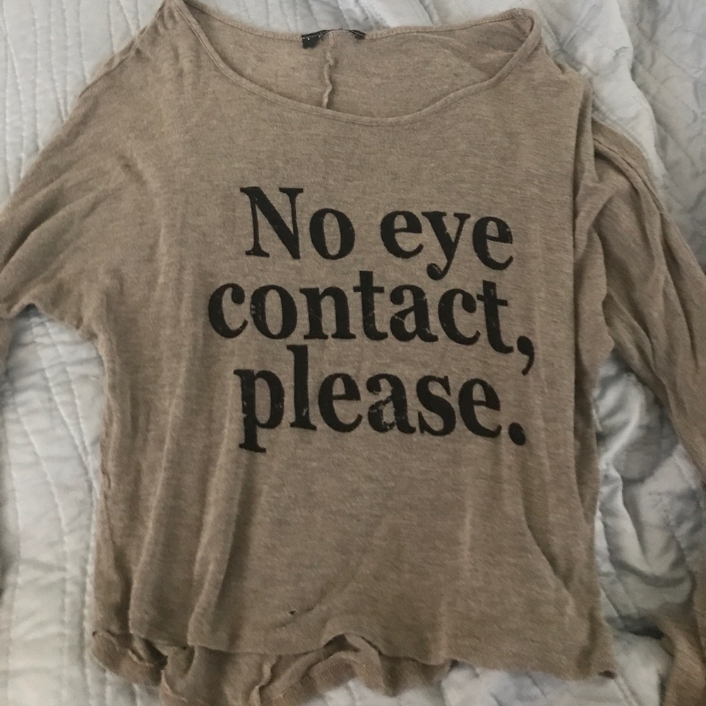 no eye contact please sweater