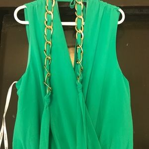 Green jumpsuit