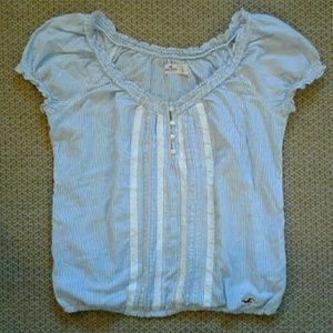 Hollister blue striped top