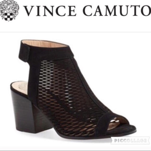 Vince Camuto Shoes - Vince Camuto Lavette Peep Toe Bootie {Blk} 7.5,9