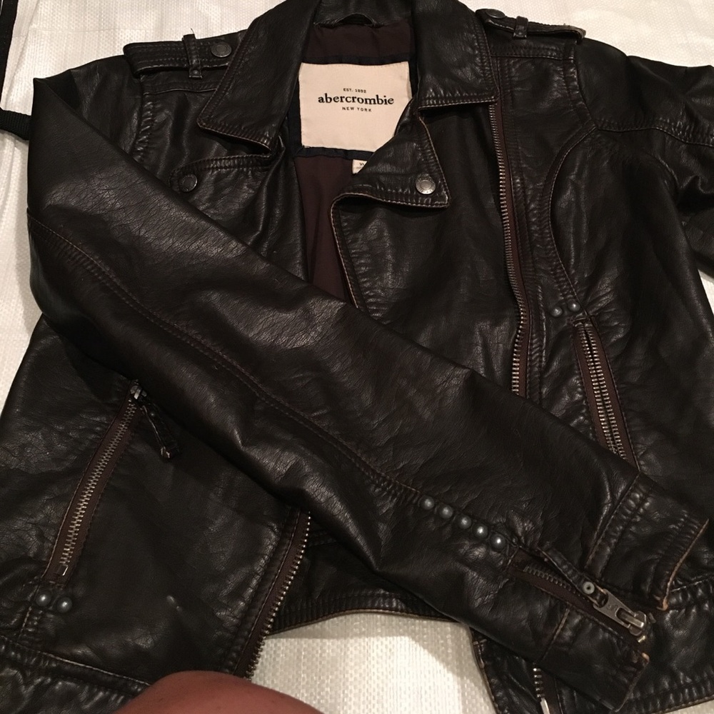 Abercrombie leather jacket