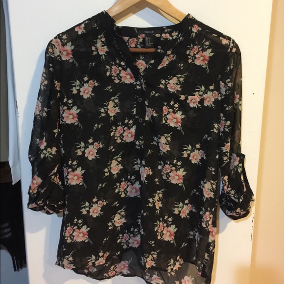 Chiffon Roses Blouse - Picture 1 of 2