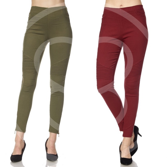 DEBBIE Stretchy Pants - OLIVE - Picture 3 of 3