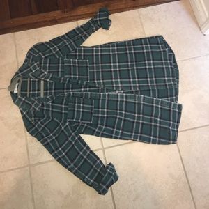 Dark Blue Button Up Flannel