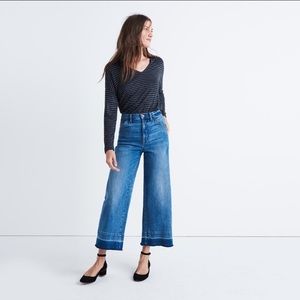 Madewell Wide-Leg Crop Jeans: Drop hem edition