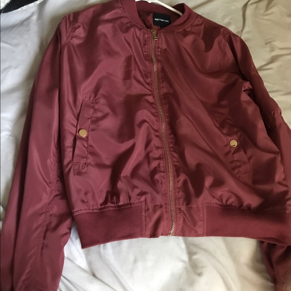 Dark pink bomber jacket