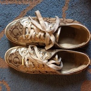 Gold Guess Sneakers