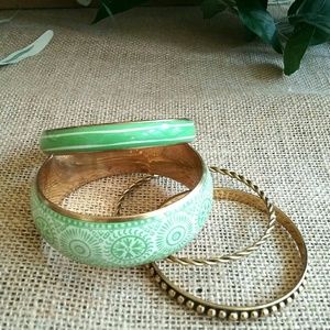 Mudpie Colorful  Bora Bora Bangle Bracelet Set