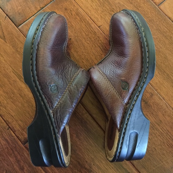 Born Brown leather clogs - Picture 2 of 5