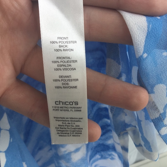 Chico's Beautiful Flowing Tunic w/ Long Back Sz. 3 - Picture 5 of 6