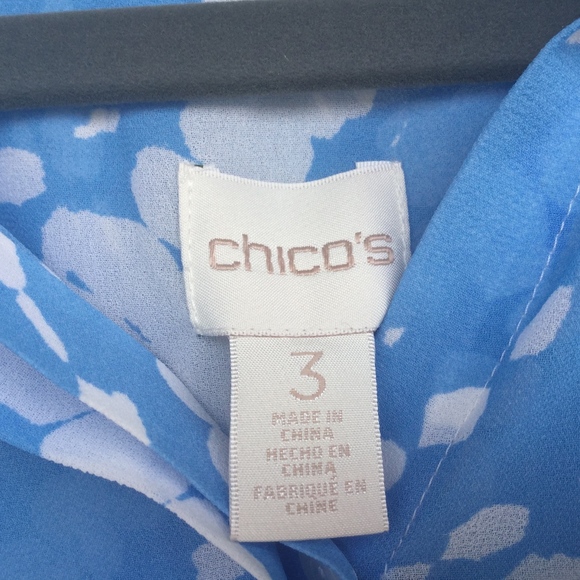 Chico's Beautiful Flowing Tunic w/ Long Back Sz. 3 - Picture 4 of 6