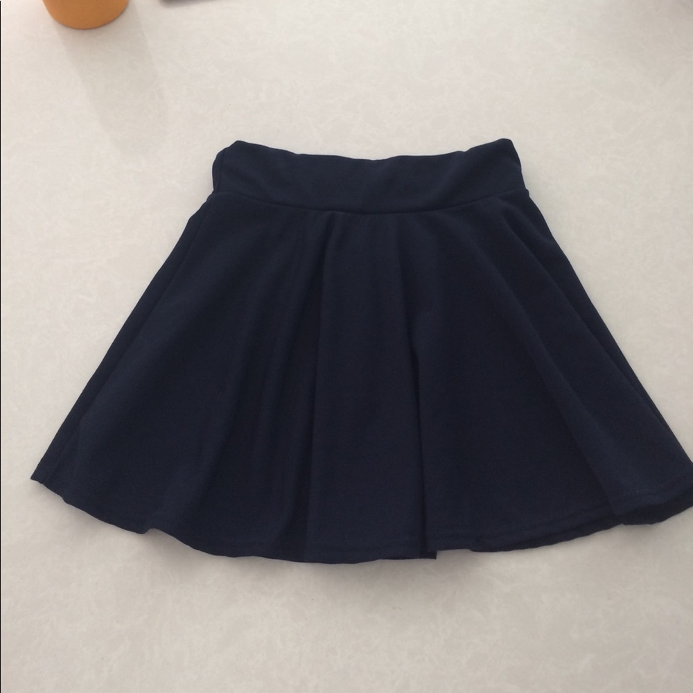 navy blue circle skirt