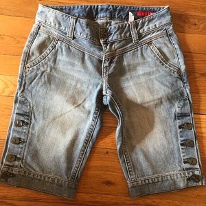 Express X2 Denim Light Wash Shorts