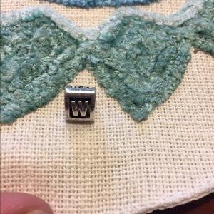 Pandora silver "W "charm