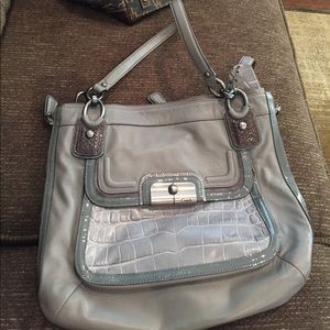 Gray Coach Tote Bag