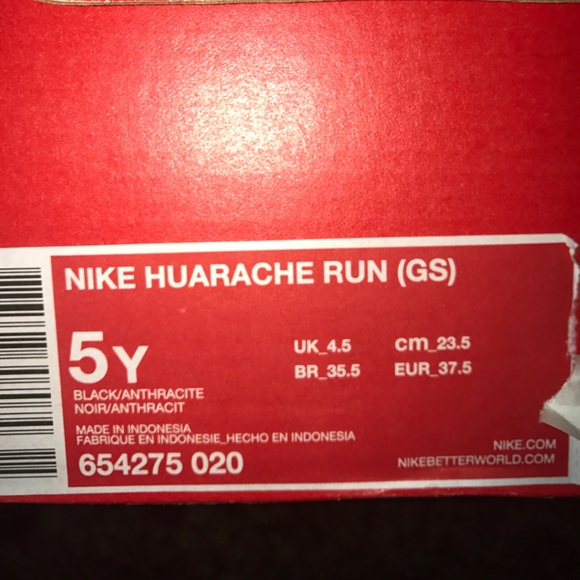 Black Nike Huarache Run (SOLD) - Picture 4 of 4